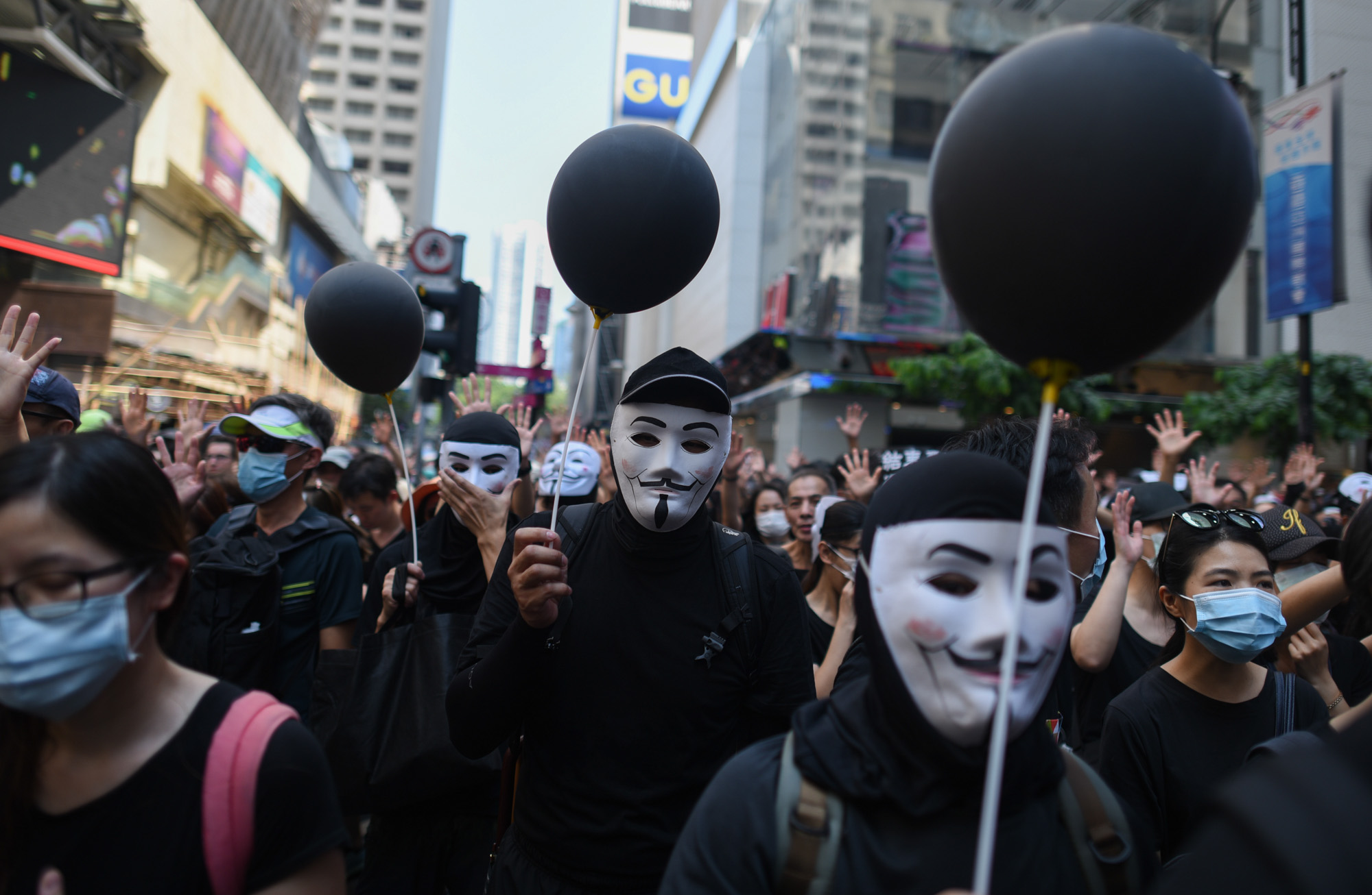 Hong Kong protest on China national day